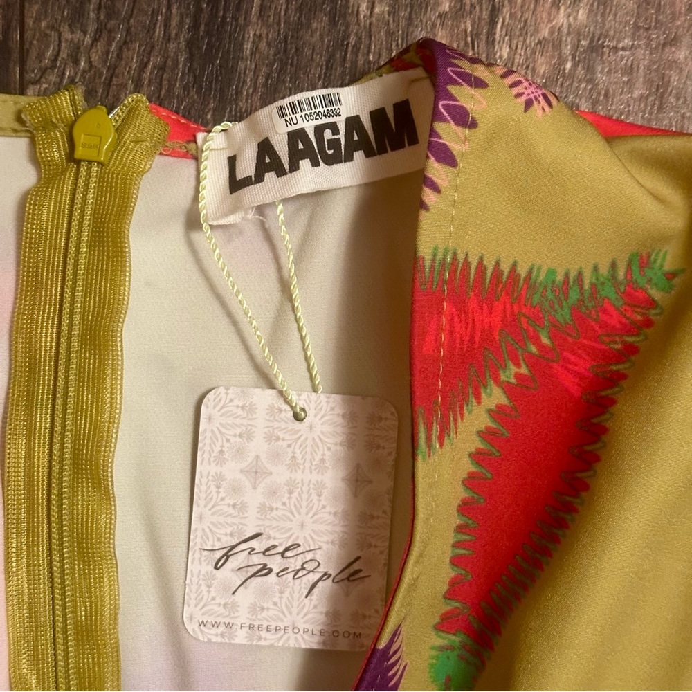 Free People BNWT Laagam Lea midi dress size Large - Picture 13 of 16